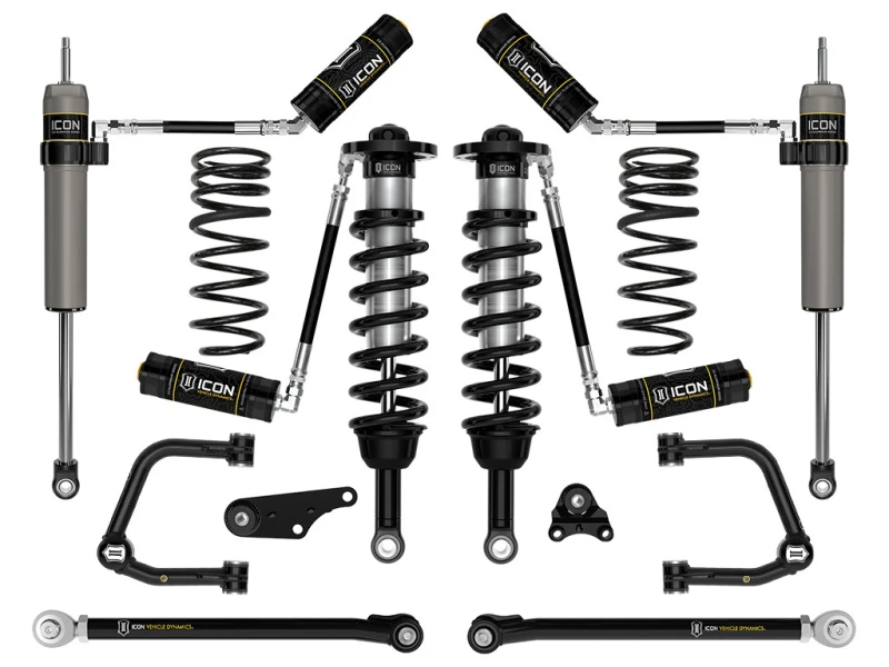 ICON 1,25 Zoll-3 Zoll Stage 7 Federungssystem Tubular mit Triple Rate Feder für 2024+ Toyota Tacoma