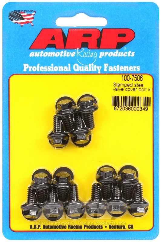 ARP Stamped Steel Hex Valve Cover Bolt Kit for Various Applications