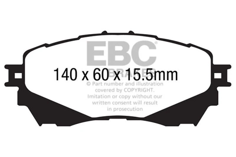 EBC 14+ Mazda 6 2.5 Ultimax2 Front Brake Pads