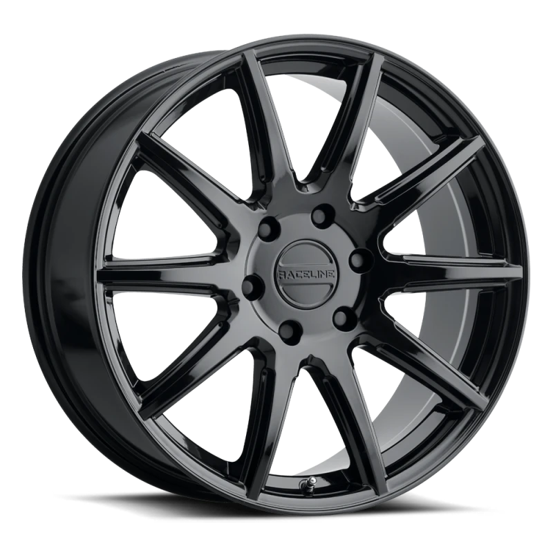 Raceline 159B Spike 22x9.5in / 6x139.7 BP / 15mm Offset / 106.1mm Bore - Gloss Black Wheel