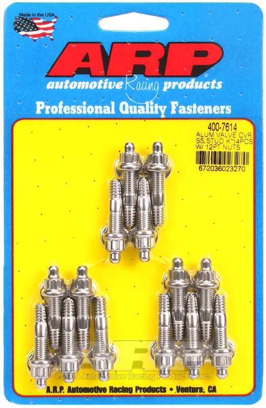ARP Cast Alum Covers SS 12pt Valve Cover Stud Kit 14pc