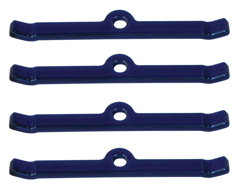 Moroso Chevrolet Small Block Valve Cover Hold Downs - Stahl - Blaue Pulverbeschichtung - Set von 4