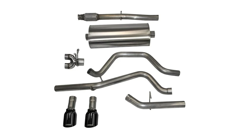 corsa-performance_14869BLK-67930f776b43b Corsa 2014-2019 C Sierra/Chevy Silv 1500 Crew Cab/Kurzes Bett 5.3L V8 Schwarzes Sport-Dual-Rear-CB-Abgas