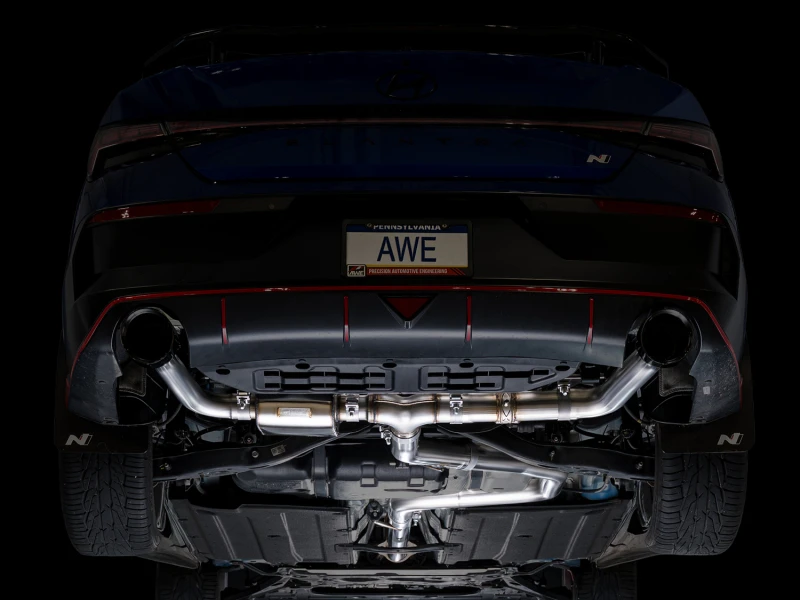 AWE 22-26 Hyundai Elantra N SwitchPath Cat-Back Exhaust - Diamond Black Tips