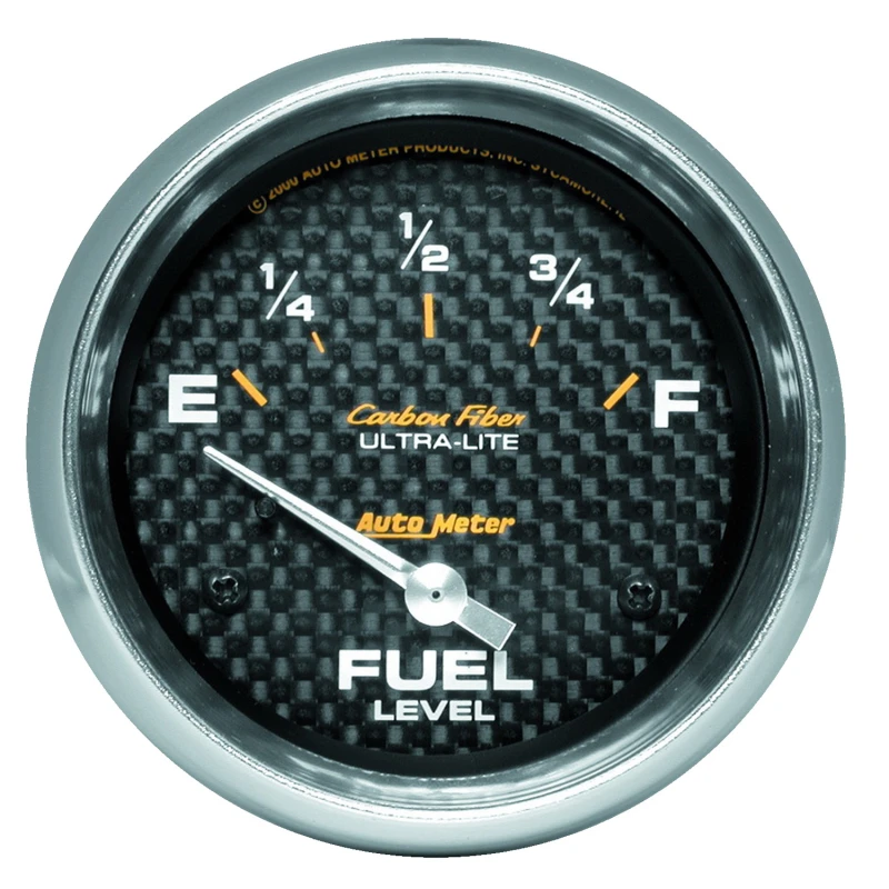 AutoMeter-Messgerät Treibstoffstand 2-5/8 Zoll 240 Ohm(e) bis 33 Ohm(f) Elektrisch Carbon Fiber