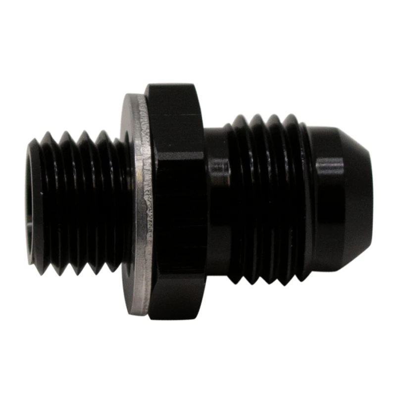 DeatschWerks 6AN-Männliche Flare auf M12 X 1,5 männliche Metrische Adapter (Inkl. Dichtung) - eloxiert matt schwarz