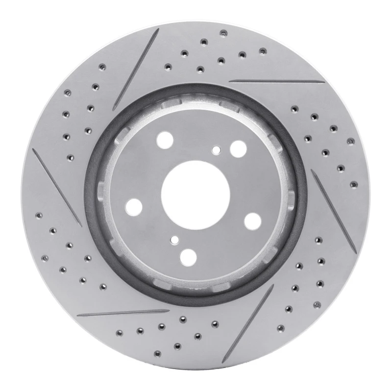 DFC 09-15 Toyota Venza Front Left Drilled & Slotted Geoperformance Rotor