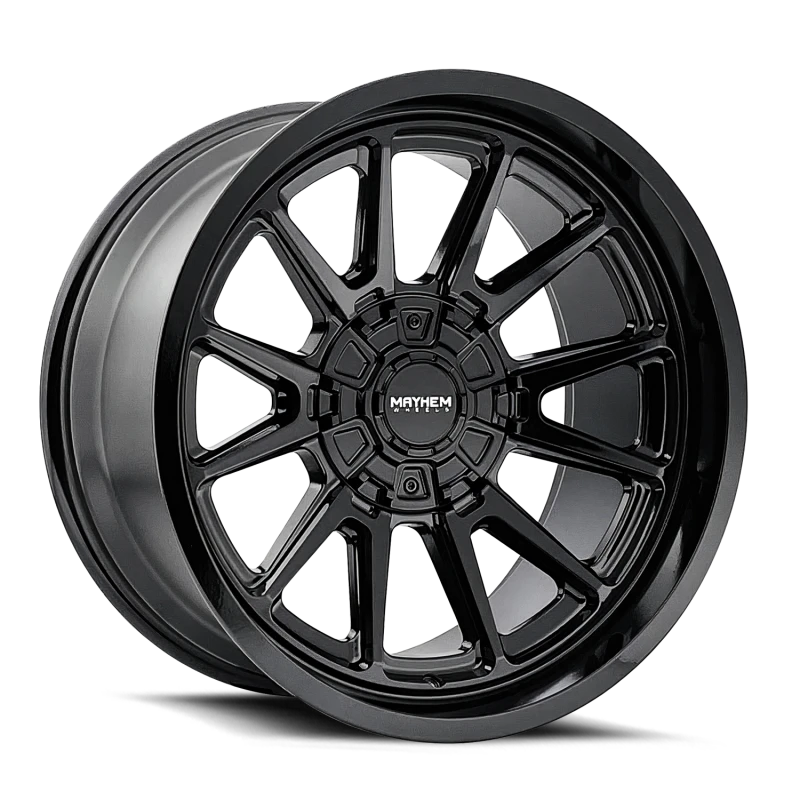 Mayhem 8116 Intrepid 20x10 / 6x135/139.7 BP / 24mm Offset / 106mm Hub Gloss Black Wheel