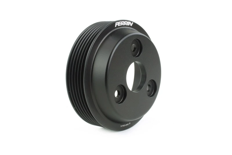 Perrin Lightweight Water Pump Pulley for 15-22 Subaru WRX / 14-18 FXT / 18-21 Crosstrek - Black
