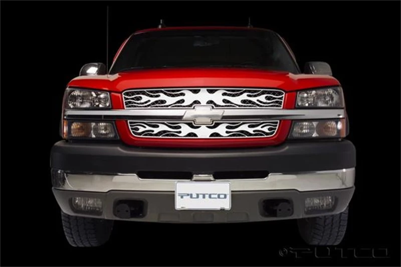 Putco 03-06 Chevrolet Avalanche ohne Karosserie-Verkleidung Flaming Inferno Edelstahlgrill