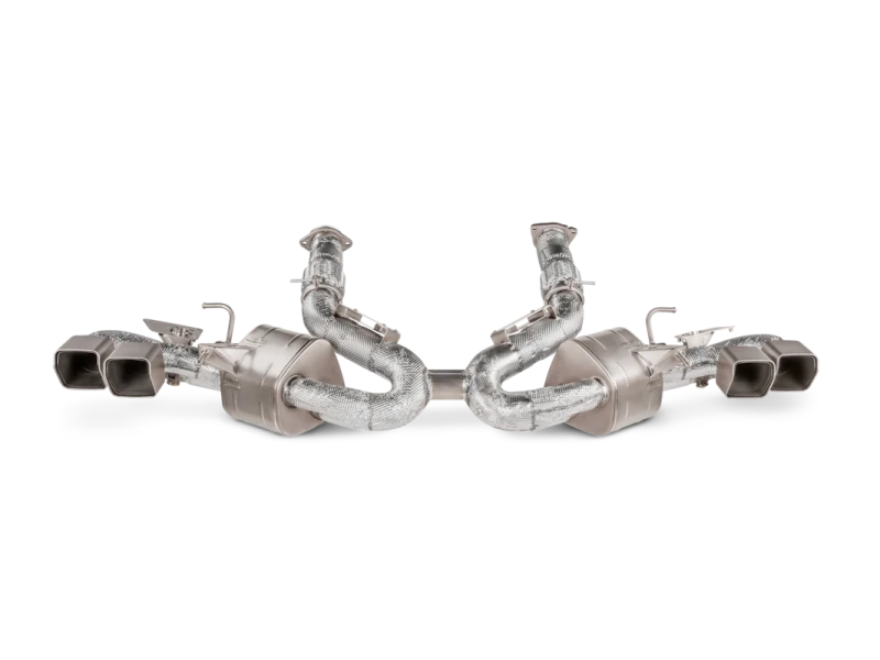 Akrapovic 2020 Chevrolet Corvette Stingray (C8) OPF/GPF Slip-On Line (Titanium) w/ Titanium Tips