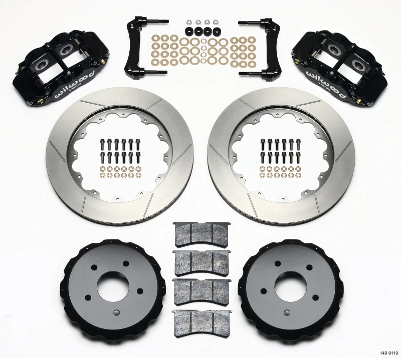 Wilwood Narrow Superlite 4R Hinterrad-Bremse-Kit 14,00 Zoll 97-04 Corvette C5/Z06 05-13 C6