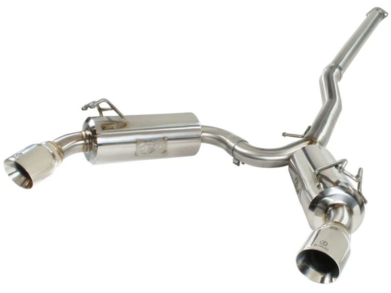 aFe Takeda Exhaust 304SS Dual Cat-Back w/ Polished Tips for 08-13 Mitsubishi Lancer Evo X L4 2.0L Turbo