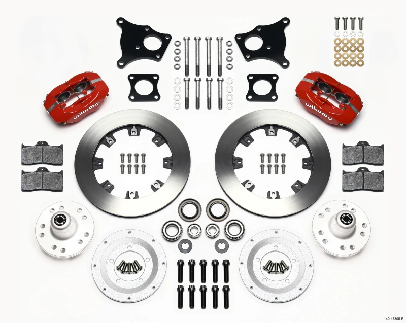 Wilwood Forged Dynalite Vorderes Kit 12,19 Zoll Rot AMC 71-76 OE Scheibe ohne Bendix Bremsen