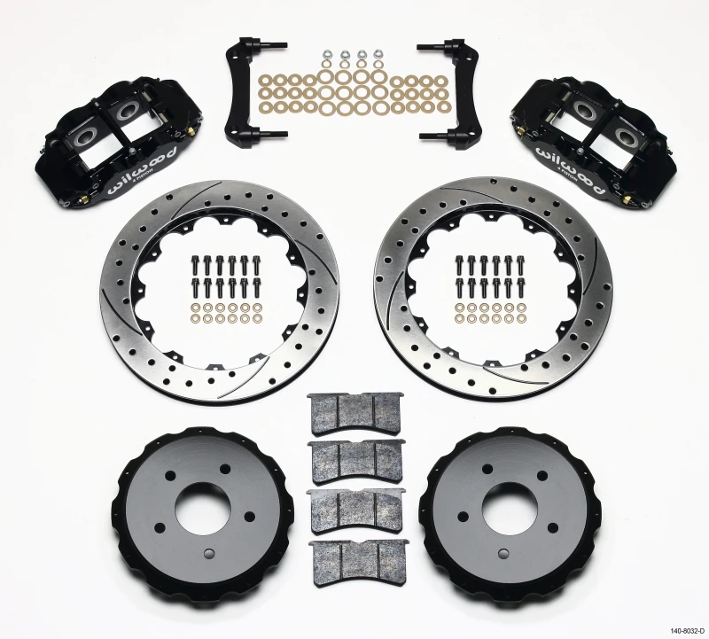 Wilwood Narrow Superlite 4R Hinterrad-Kit 12,88 Zoll gebohrt 97-04 Corvette C5/Z06
