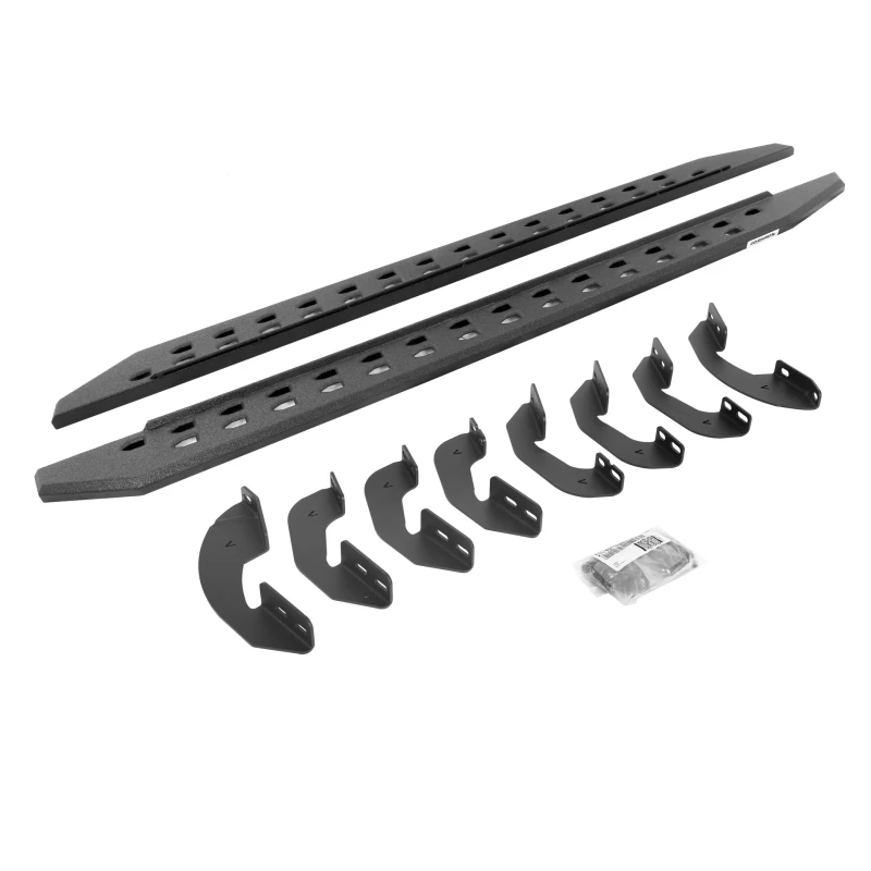 Go Rhino 07-21 Toyota Tundra DC 4DR RB20 Slim Laufbrett Kit (Inkl. Halterungen) - Bedliner Beschichtung