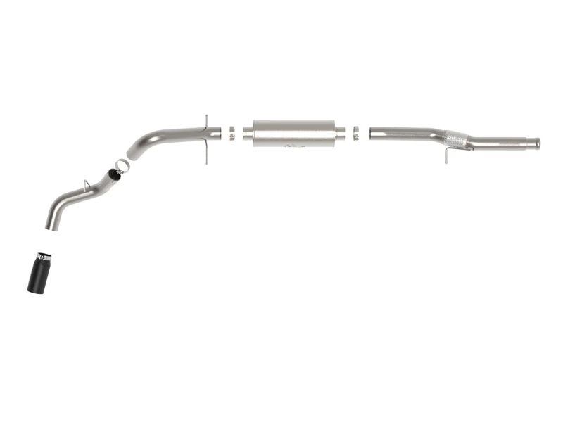 aFe Apollo GT Serie 4 Zoll 409SS Kat-Schalldämpfer-System mit schwarzer Spitze 14-18 GM Silverado/Sierra 1500 V8-6.2L