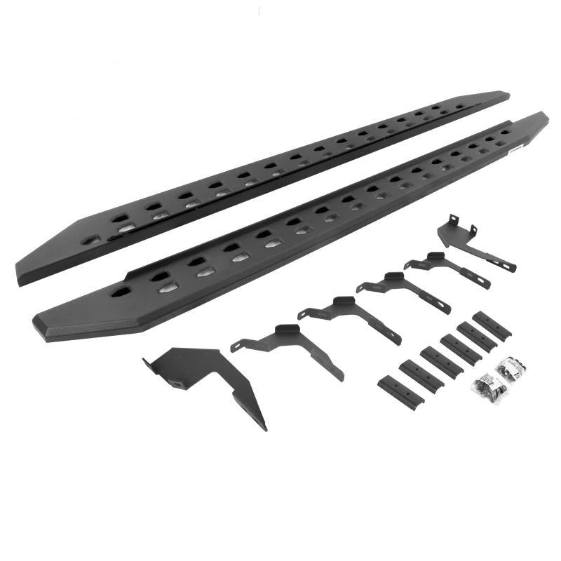 Go Rhino 19-22 Ford Ranger Crew Cab 4DR RB20 Slim Laufbretter Kit (Inkl. Halterungen) - Tex. Schwarz