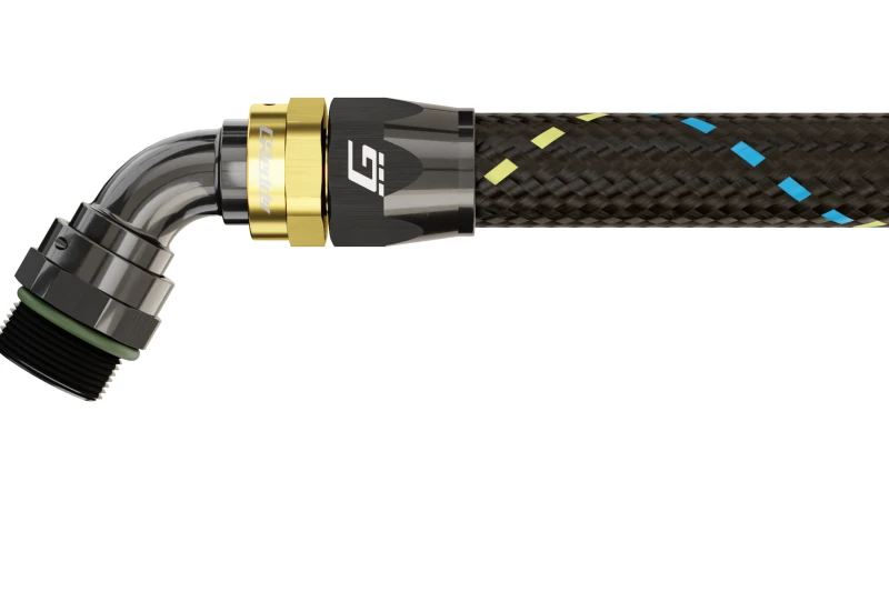 GReddy AN10 60 Grad ORB Male Black/Gold Anodisiert