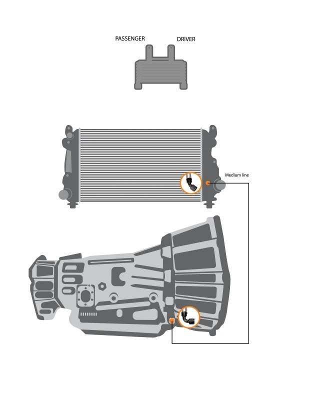 Fleece Performance 01-05 GM 2500/3500 Duramax Replacement Transmission Line (LB7/LMM) - Medium Line