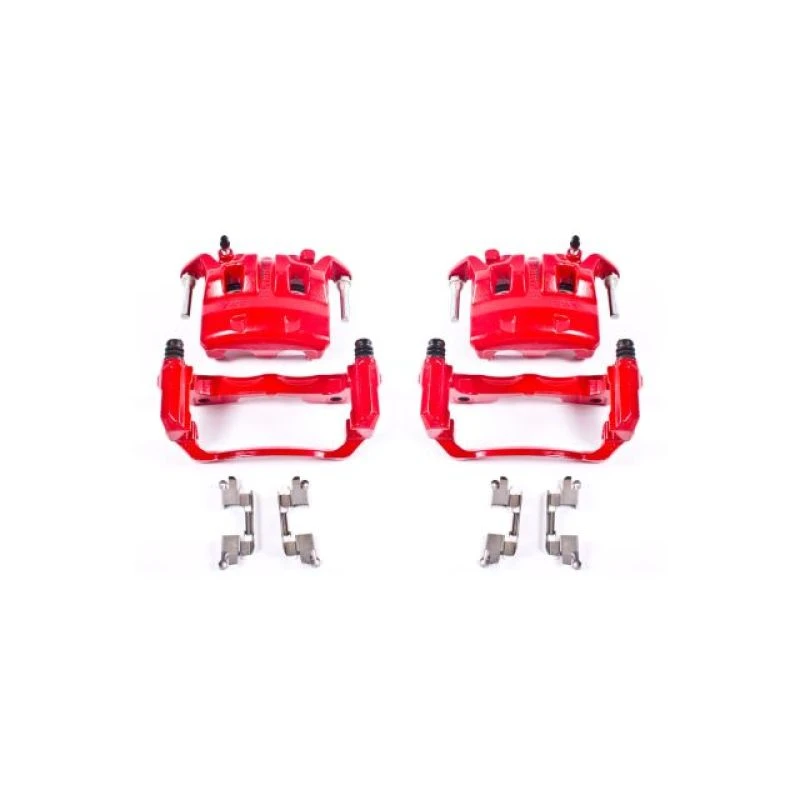 Power Stop 05-18 Nissan Frontier Front Red Calipers w/Brackets - Pair