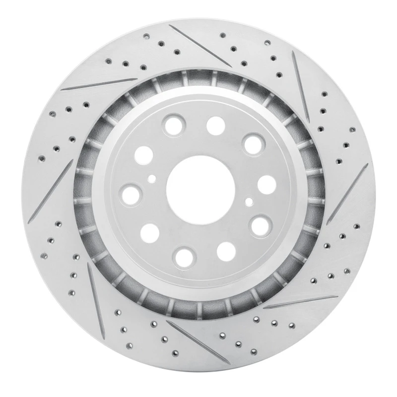 DFC 07-17 Lexus Ls600H Right Rear Drilled & Slotted Geoperformance Rotor