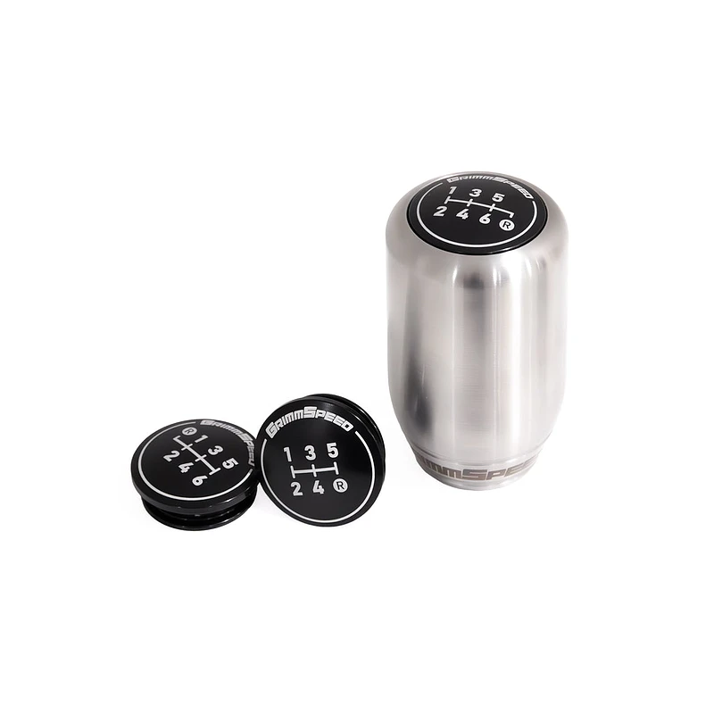 GrimmSpeed Swap-Top Weighted Piston Shift Knob - Edelstahl