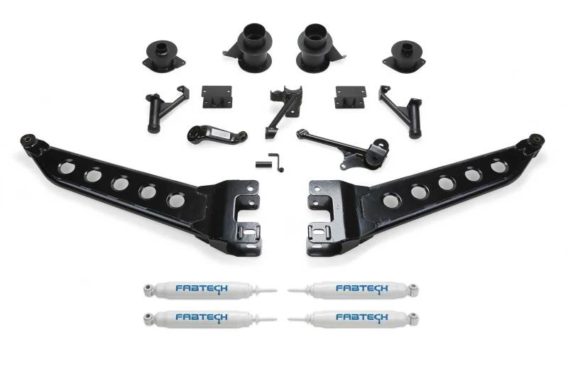 Fabtech 14-18 Ram 2500 4WD 5-Zoll-Radius-Arm-System mit Coil-Spacern und Perf.-Stoßdämpfern