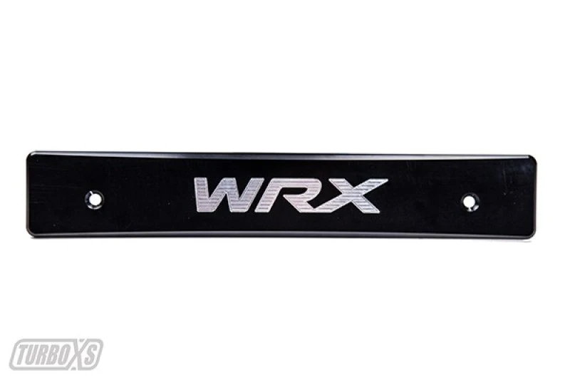 Turbo XS Billet-Aluminium-Nummernschild-Entferner Schwarz Bearbeitetes WRX-Logo für 15-17 Subaru WRX/STi