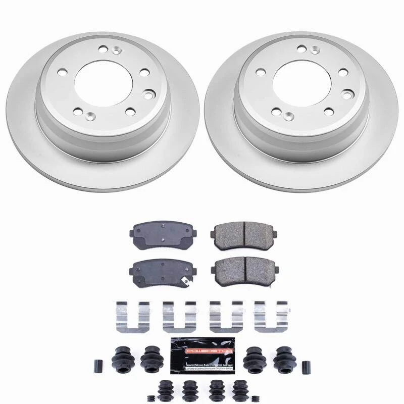 Power Stop 09-12 Hyundai Elantra Rear Z23 Coated Brake Kit