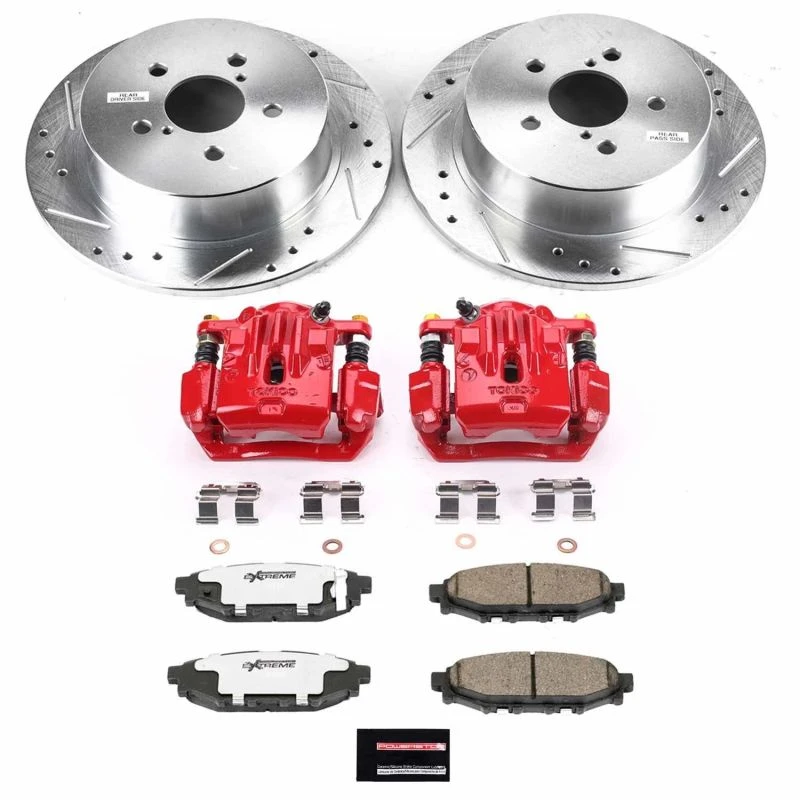 Power Stop Rear Z26 Street Warrior Brake Kit w/Calipers for 06-09 Subaru Legacy