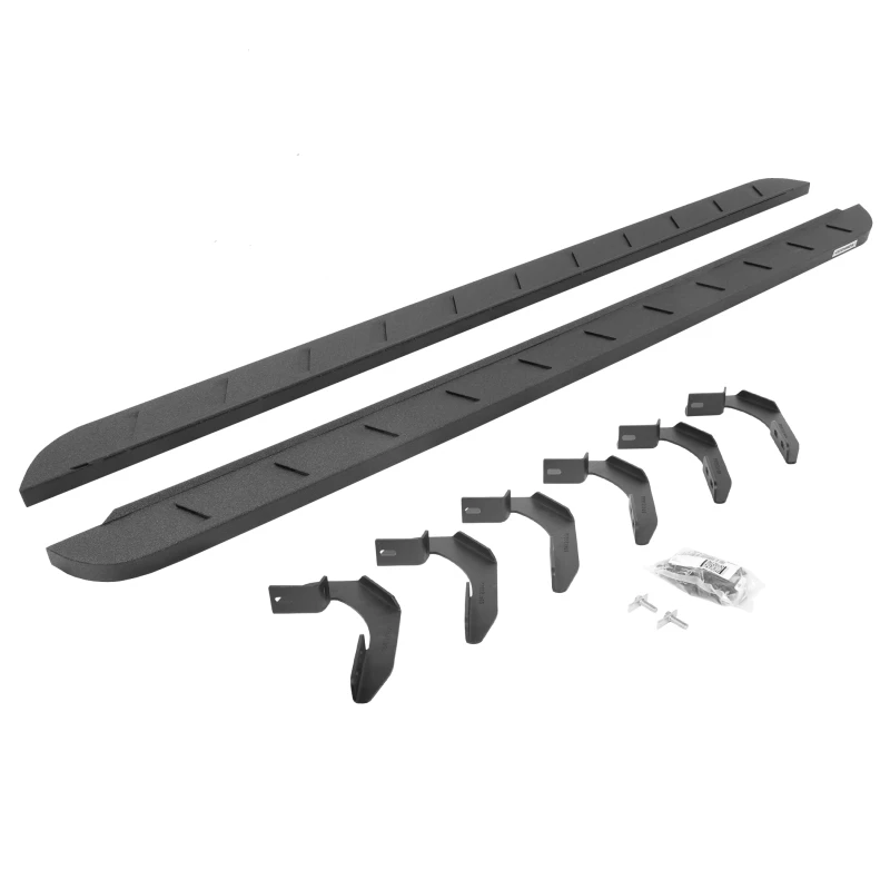 Go Rhino 04-14 Ford F-150 Super Crew 4DR RB10 Slim Laufbrett Kit (mit Halterungen) - Bedliner Beschichtung
