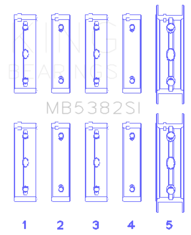 King Hauptlagersatz für Subaru EJ20/EJ22/EJ25 (inkl. Turbo) (Größe 0,05)
