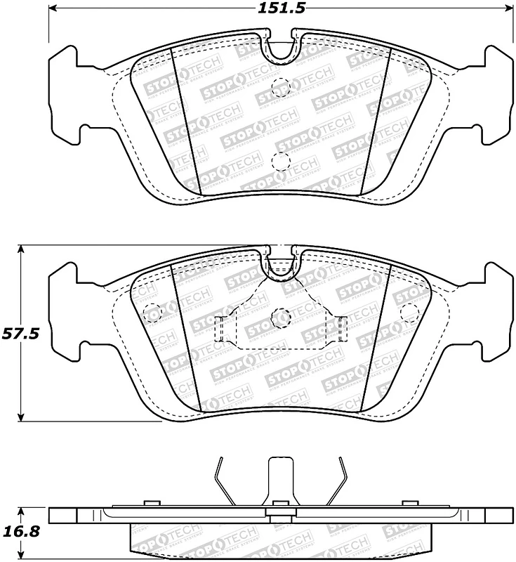 StopTech Street Brake Pads - Front