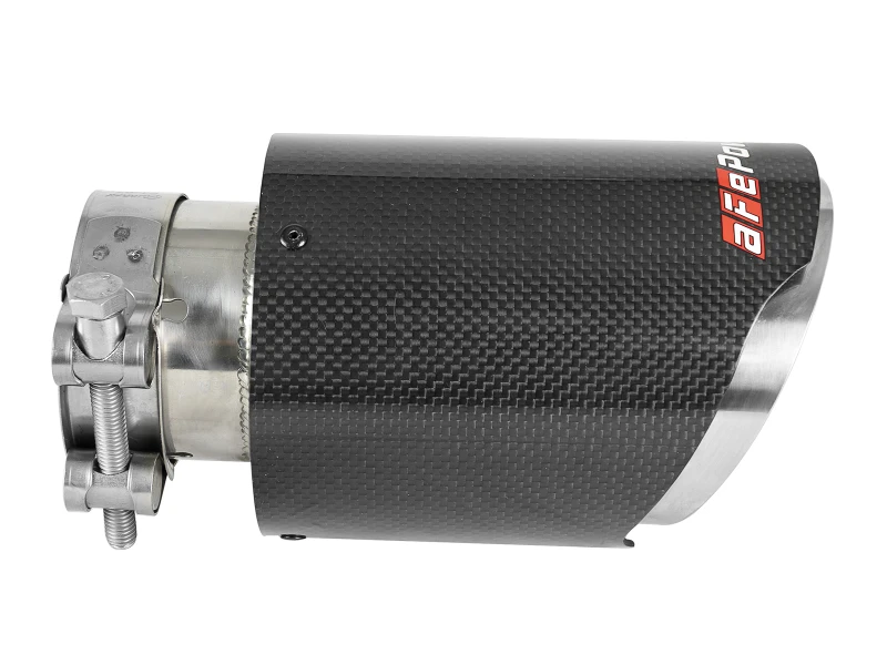 aFe MACH Force-Xp 409 SS Klemm-Auspuff-Endstück 2,5 Zoll Einlass / 4 Zoll Auslass / 7 Zoll L - Carbon