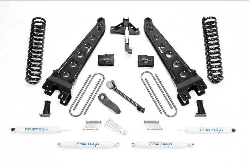 Fabtech 17-21 Ford F250/F350 4WD Gas 4 Zoll Rad Arm System mit Coils und Performance Schocks