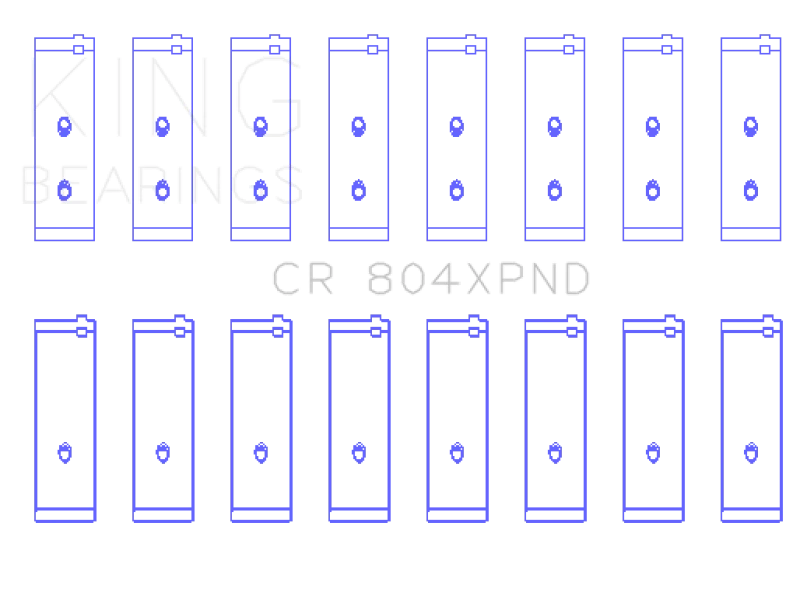 King Engine Bearings Ford 260Ci 289Ci 302 5.0L Windsor (Größe STDX) Pleuelgelenklager Satz