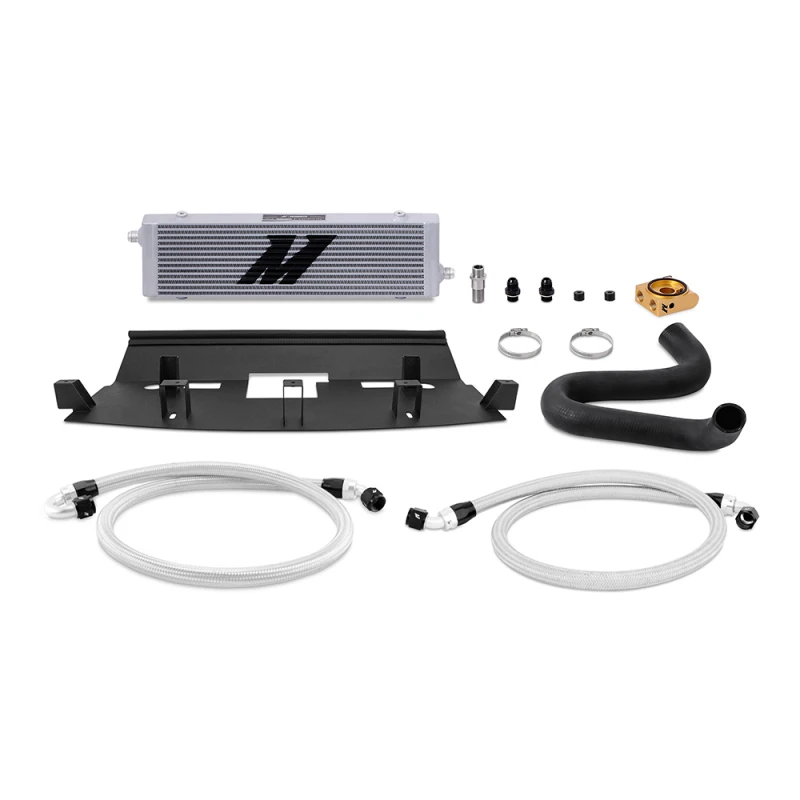 Mishimoto 2018+ Ford Mustang GT Thermostatisches Öl-Kühler-Kit - Silber