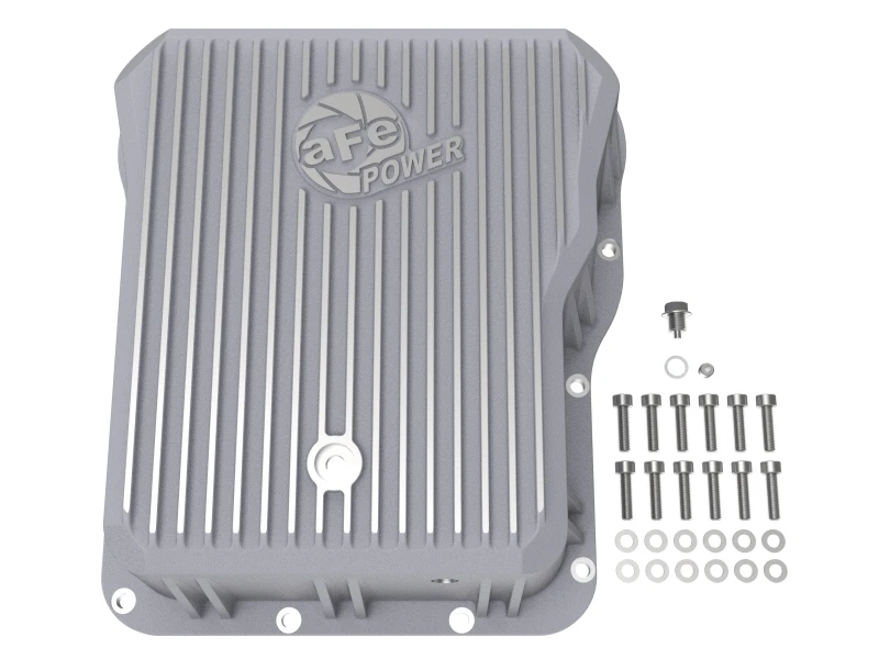 aFe Transmission Pan Cover (Raw); GM Diesel Trucks 01-14 V8-6.6L (td)