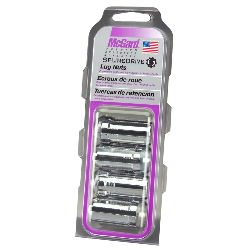 McGard SplineDrive Radmutter (Kegelsitz) M14X1,5 / 41,8 mm Länge (4er-Pack) - Chrom (Werkzeug erforderlich)