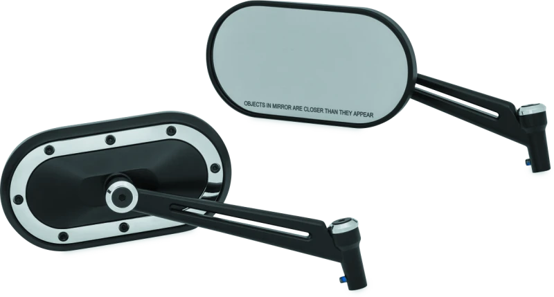 Kuryakyn Heavy Industry Spiegel Satin Schwarz & Chrom