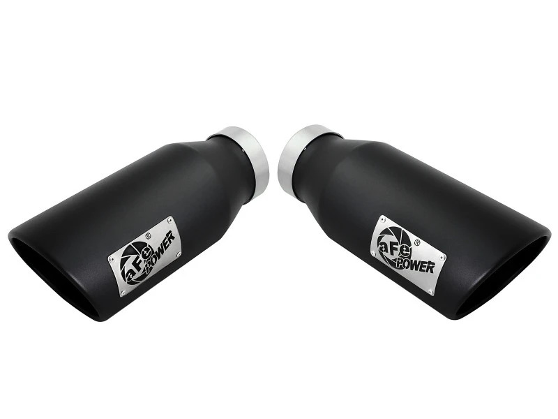 aFe Diesel-Abgasrohr-Spitze Bolt On Schwarz 4 Zoll Einlass x 6 Zoll Auslass x 15 Zoll