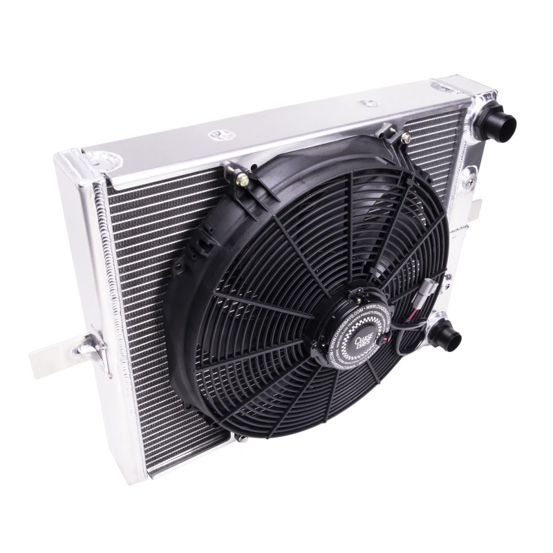 Chase Bays BMW E30/E36/E46 OE 1.5in Push-On Hose Style Tucked Aluminum Radiator with 16in Ultra Fan