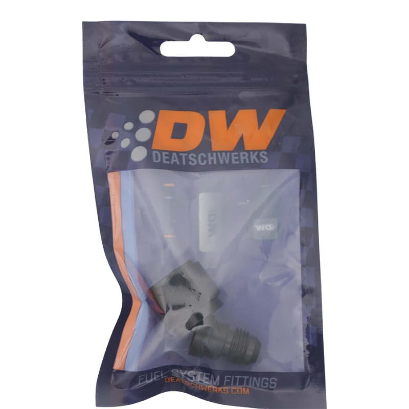 DeatschWerks 8AN-Flare-Adapter auf 6AN-Male-Flare-Adapter - anodisiert matt schwarz