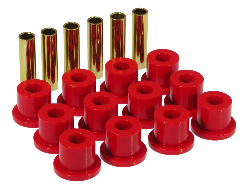 Prothane 67-87 GM Hintere Feder- & Schackelbuchsen (mit 1,5 Zoll Buchsen) – Rot