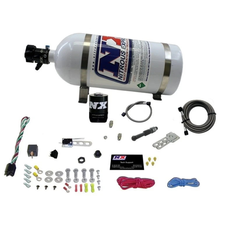 Nitrous Express Dry EFI Einzel-Düsen Nitrous Kit (35-150PS) mit 10lb Flasche