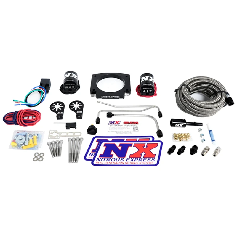 Nitrous Express LS Single Entry 90mm Plate Hardline System for Universal Vehicles (50-400hp) w/No Bottle