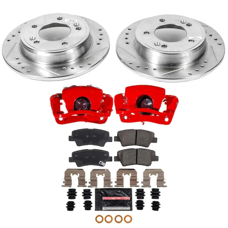 Power Stop 17-19 Kia Soul Rear Z23 Evolution Kit w/Calipers