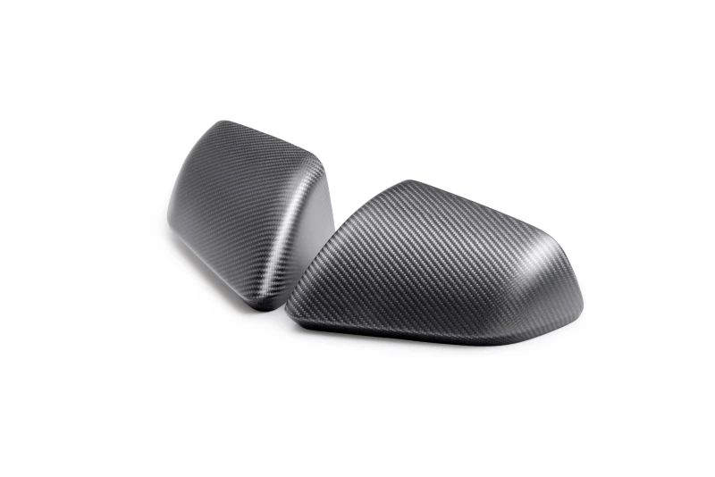Ford Racing 24-25 Mustang (w/o Turn Signals) Carbon Fiber Mirror Skull Caps - Matte