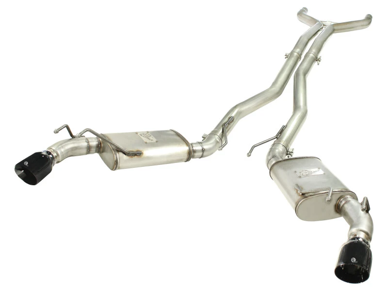 aFe MACHForce XP Auspuff 3 Zoll Edelstahl CB/10-13 Chevy Camaro V8-6.2L (td) (Glanz-Schwarz-Spitze)